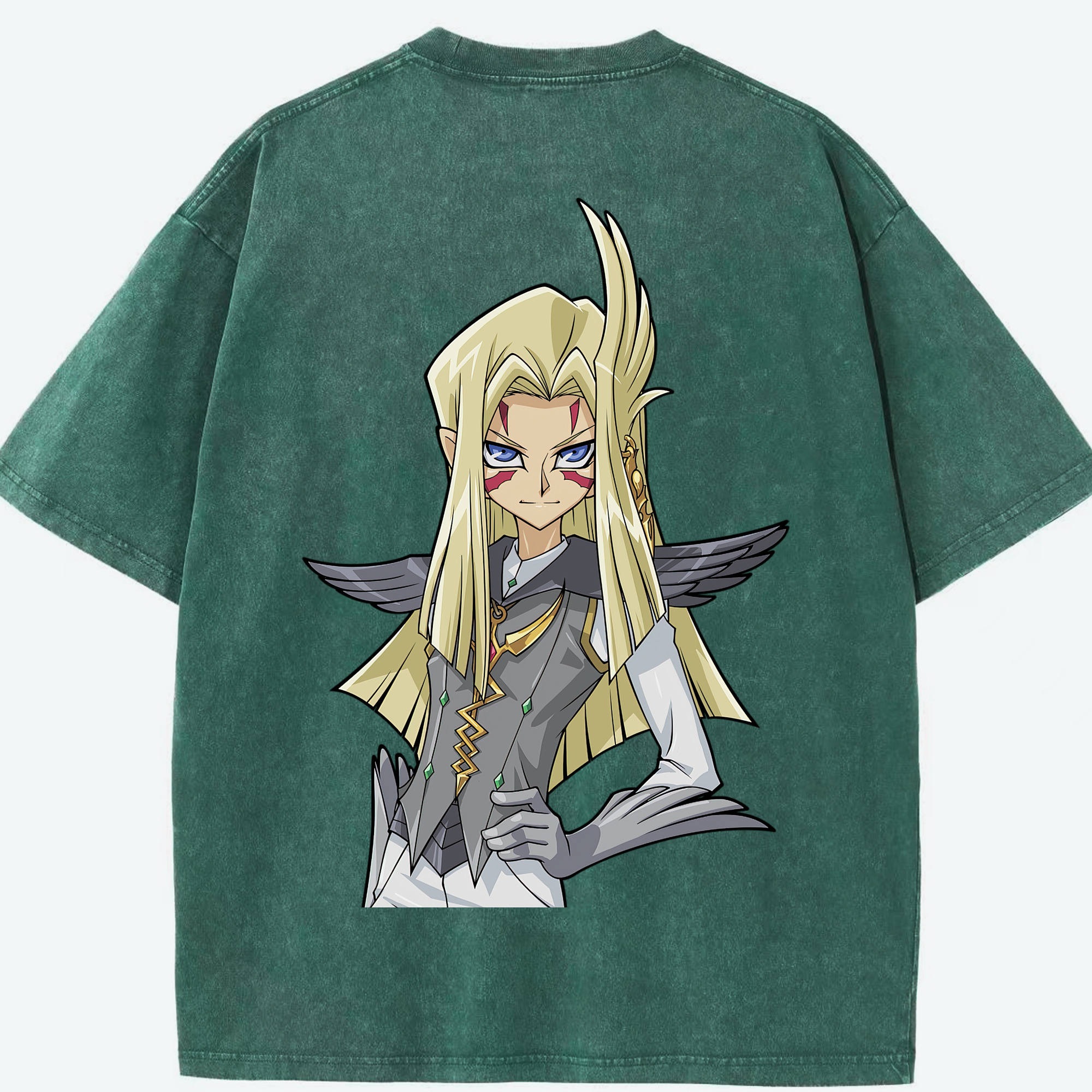 （画像用） 遊☆戯☆王 Yu-Gi-Oh! 綿100% ヴィンテージ風 半袖Tシャツ（背面プリント）
